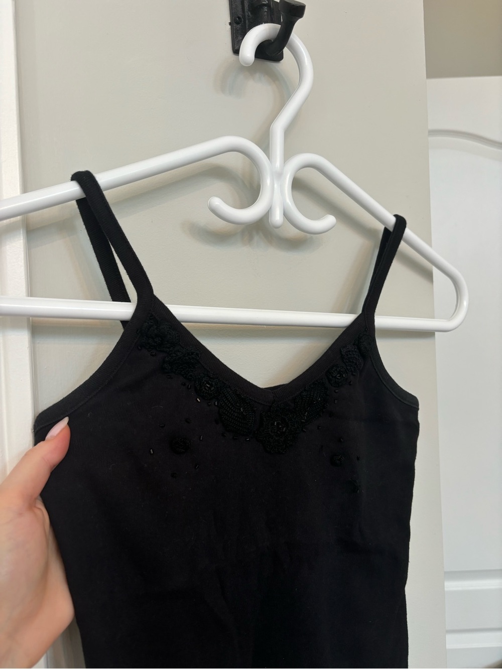 Black beaded tank
